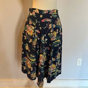 Rare Trashy Diva Blue Geisha Silk Bustle Back Skirt